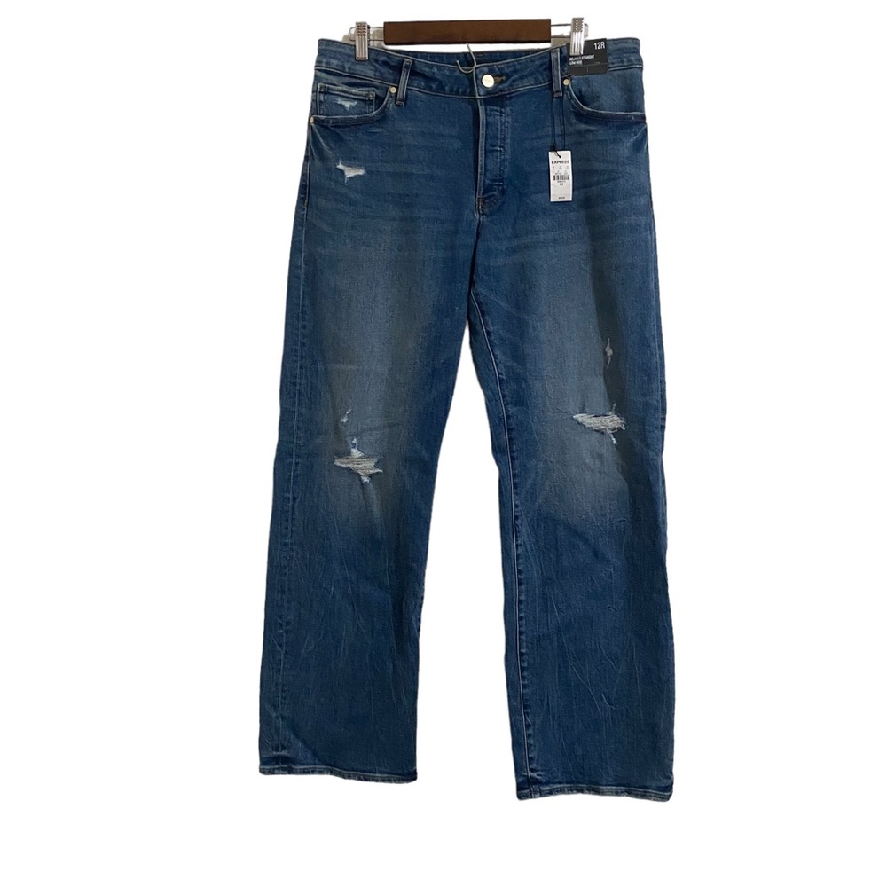 Express Blue Straight Leg Jeans